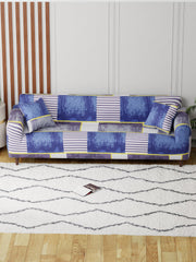 Polyester Sofa Cover (Colorful Marble Design)