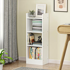 Lukzer 3 Layer Engineered Wood Multipurpose Rack Bookshelf Organizer Stand (MR-010/White)