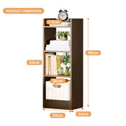 Lukzer 3 Layer Engineered Wood Multipurpose Rack Bookshelf Organizer Stand (MR-010/Wenge)