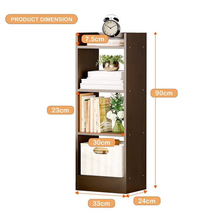 Lukzer 3 Layer Engineered Wood Multipurpose Rack Bookshelf Organizer Stand (MR-010/Wenge)