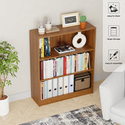Lukzer Elegant 3-Layer Bookshelf & Organizer – White & Oak Brown (MR-014)