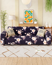 Lukzer Polyester Sofa Cover - Floral Print (SC-005-01)