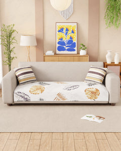 Lukzer Quilted Waterproof Sofa Mat   Mixed Leaf (SC-190-01)