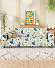 Lukzer Polyester Sofa Cover Multi Flower (SC-011-01)