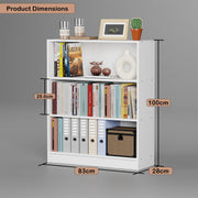 Lukzer 3‑Tier Engineered Wood Multipurpose Open Storage Organizer (MR‑014/White)