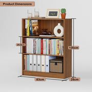 Lukzer 3‑Tier Engineered Wood Multipurpose Open Storage Organizer (MR‑014/Oak Brown)