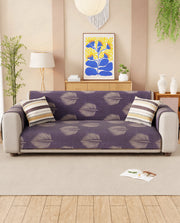 Lukzer Reversible Quilted Sofa Mat with Arms Sapphire Bloom (SC-182-01/A)