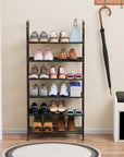 Dual Material Shoe Rack | (Black)