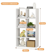Lukzer 8 Cube Shelf Engineered Wood Bookshelf Storage Organizer (MR-009/White)