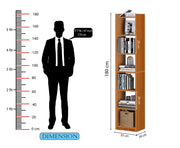 Lukzer 6 Layer Engineered Wood Bookshelf Multipurpose Rack (MR-005/Oak Brown)