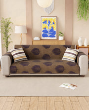 Lukzer Reversible Quilted Sofa Mat with Arms Sapphire Bloom (SC-182-01/A)