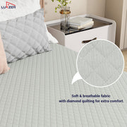 Lukzer Quilted Cotton Waterproof Mattress Protector   Mercury (MTP-QMC-001)