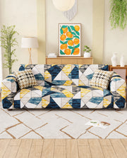 Lukzer Polyester Sofa Cover - Prism Yellow (SC-047-01)