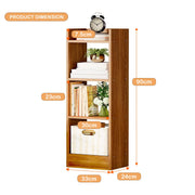 Lukzer 3 Layer Engineered Wood Multipurpose Rack Bookshelf Organizer Stand (MR-010/Oak Brown)