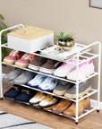 Shoe Rack/Open Display Rack | (White/Metal)