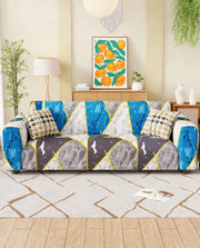 Lukzer Polyester Sofa Cover - Colorful Marble (SC-033-01)