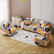 Polyester Sofa Cover (Colorful Marble Design)