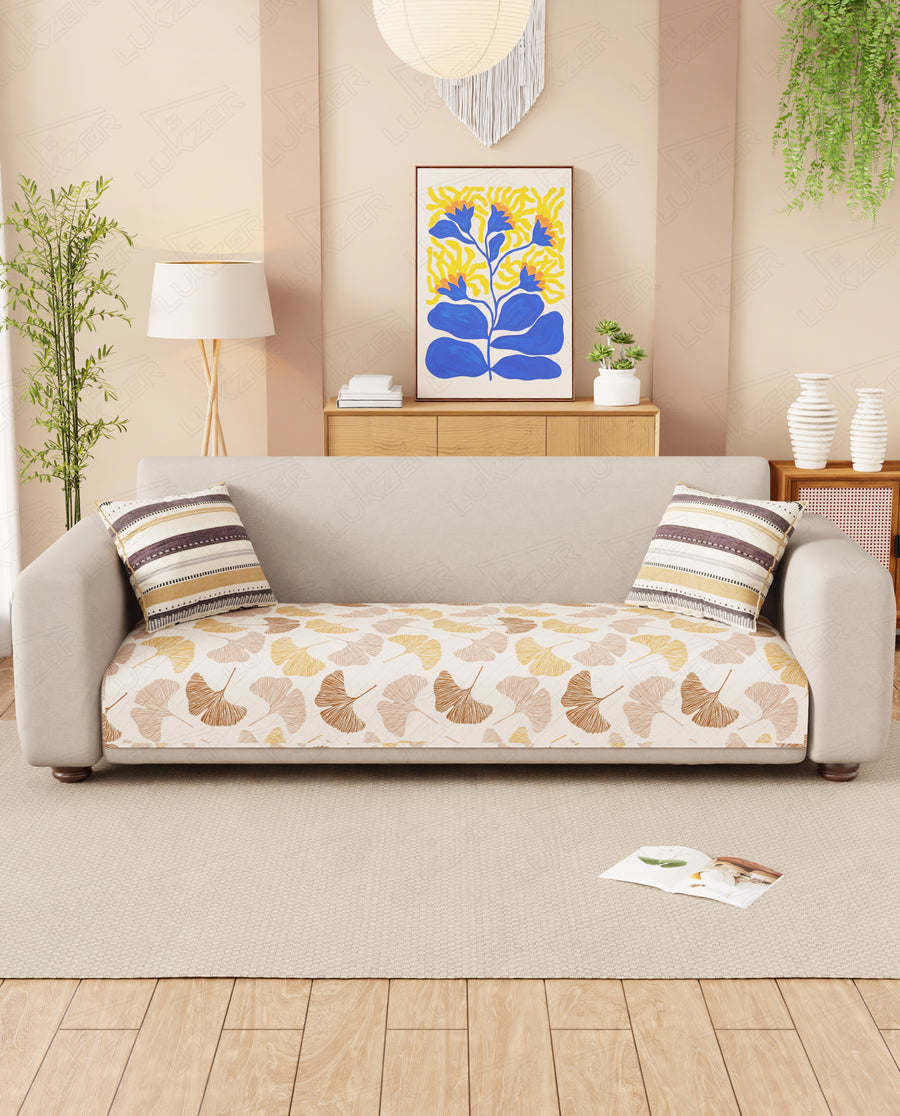 Lukzer Quilted Waterproof Sofa Mat  Fan Leaf (SC-185-01)