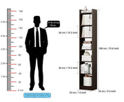 Lukzer 6 Layer Engineered Wood Bookshelf Multipurpose Rack (MR-005/Wenge)