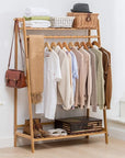 Bamboo Garment Stand | (A-Shape/Natural Oak)