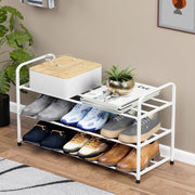 Lukzer Metal Shoe Rack & Open Display Shelf – Durable Storage Organizer