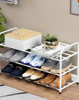 Shoe Rack/Open Display Rack | (White/Metal)