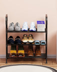 Dual Material Shoe Rack | (Black)