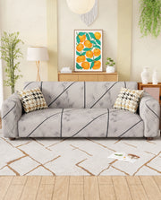 Lukzer Polyester Sofa Cover - Grey Marble (SC-039-01)