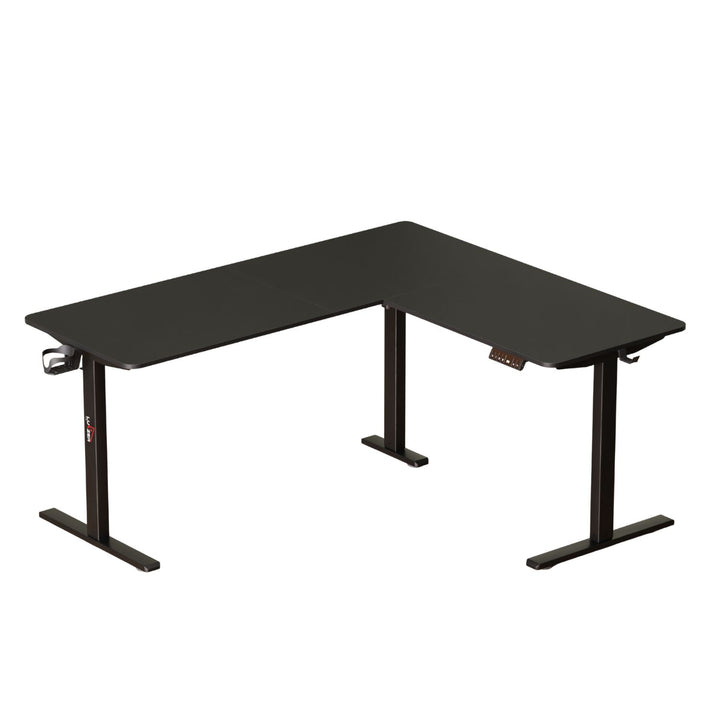 Lukzer Electric Height Adjustable Desk with USB & Type-C Study Table (EST-001/UC-Black & Black) 3-Years Warranty