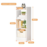 Lukzer 3 Layer Engineered Wood Multipurpose Rack Bookshelf Organizer Stand (MR-010/White)