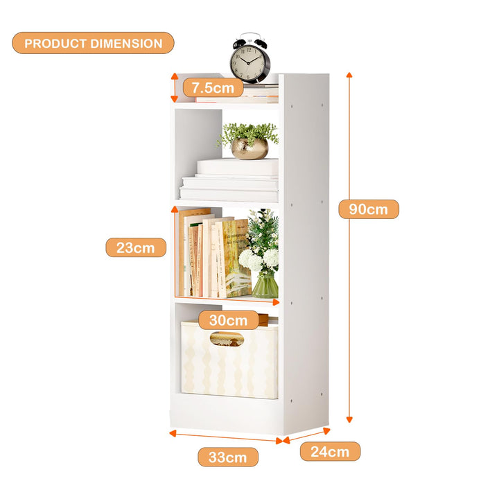 Lukzer 3 Layer Engineered Wood Multipurpose Rack Bookshelf Organizer Stand (MR-010/White)