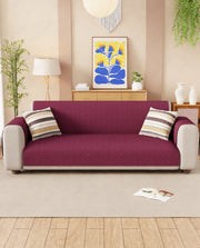Lukzer Quilted Velvet Sofa Mat  Red Raspberry (SC-198-01)