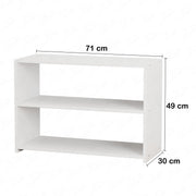 Lukzer 3-Tier Engineered Wood Shoe Storage Shelf (SR-004/White)