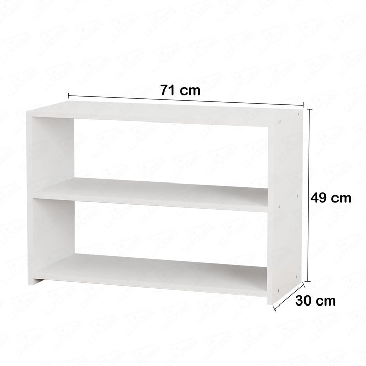 Lukzer 3-Tier Engineered Wood Shoe Storage Shelf (SR-004/White)