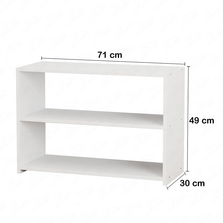 Lukzer 3-Tier Engineered Wood Shoe Storage Shelf (SR-004/White)