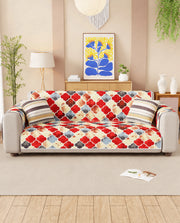 Lukzer Reversible Quilted Sofa Mat with Arms Dessert Jewel (SC-202-01)