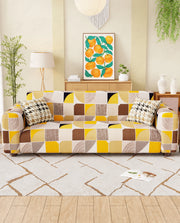 Lukzer Polyester Sofa Cover - New Multicolor (SC-043-01)