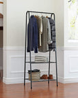 Garment Stand with 2 Bottom Shelves (A-Shape/Metal)