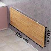 Lukzer Multi-purpose Engineered Wood Wall Mounted Foldable Rack Table (MT-001/Light Oak)