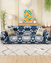 Lukzer Polyester Sofa Cover - Blue Dahlia (SC-003-01)