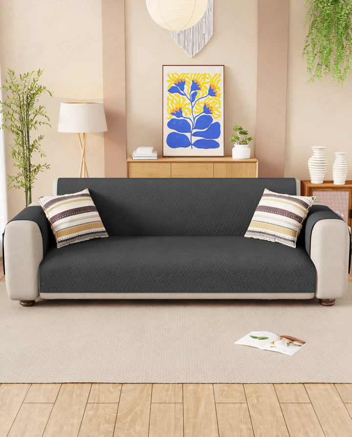 Lukzer Quilted Sofa Mat Stipple Grey (SC-208-01)