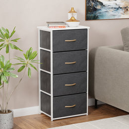 Lukzer Metal Multi-Purpose Rack with Fabric Drawers (MMR-002)