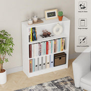 Lukzer Elegant 3-Layer Bookshelf & Organizer – White & Oak Brown (MR-014)