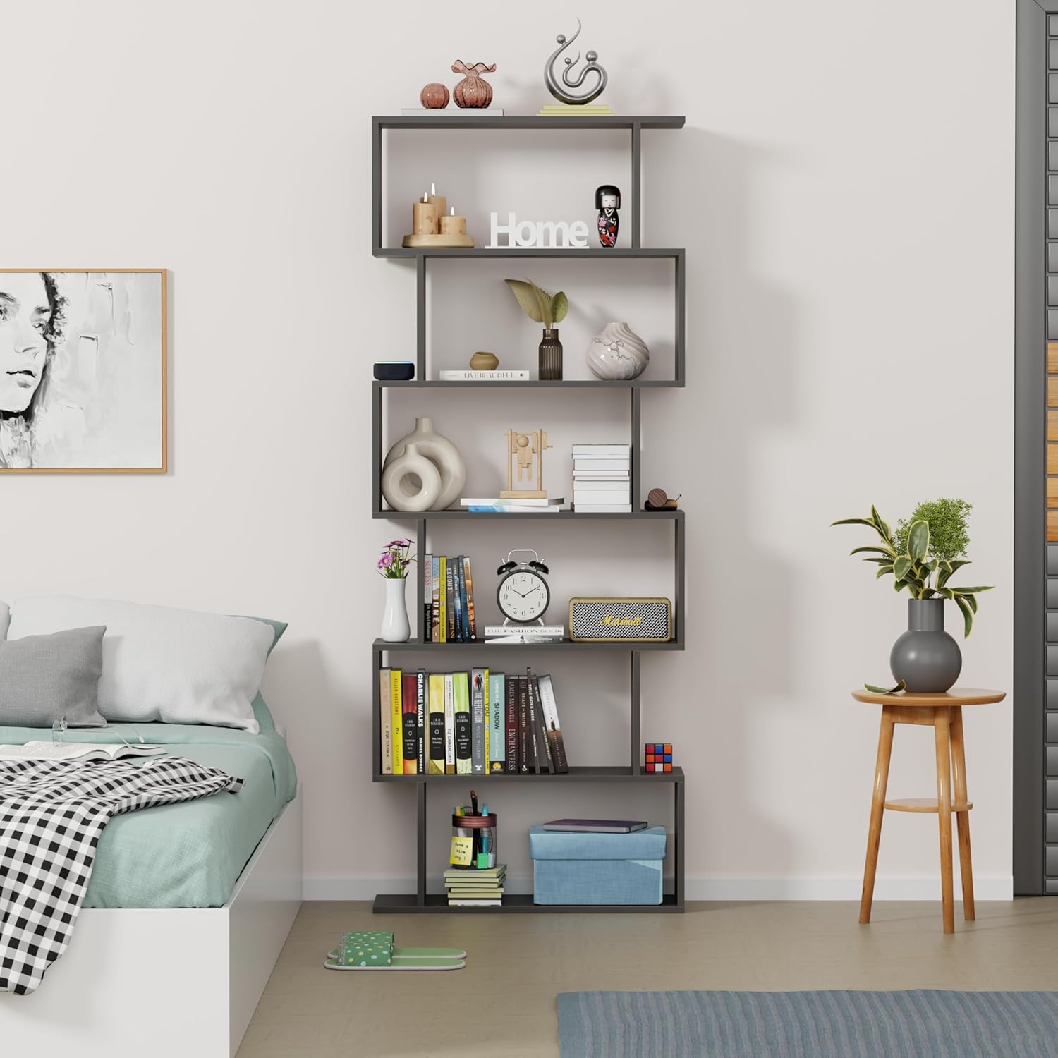 S-Shaped Ladder Bookshelf/Open Display Rack | (MR-002)