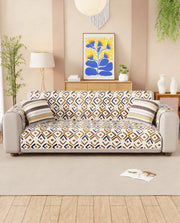 Lukzer Reversible Quilted Sofa Mat with Arms Terra Bloom (SC-205-01)