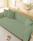 Jacquard Sofa Cover (Pastel Green Tangled Lines)