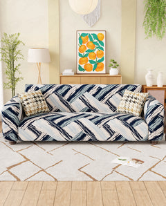 Lukzer Polyester Sofa Cover Blue Weave (SC-050-01)
