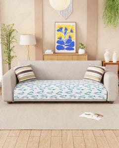 Lukzer Quilted Waterproof Sofa Mat   Bluebell (SC-186-01)