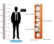 Lukzer 6 Layer Dual Tone Engineered Wood Bookshelf Multipurpose Rack (MR-005/Lavamist)