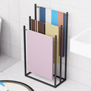 Lukzer Premium Metal Towel Rack – Sturdy & Stylish (Black/White, Model: MGS-007)